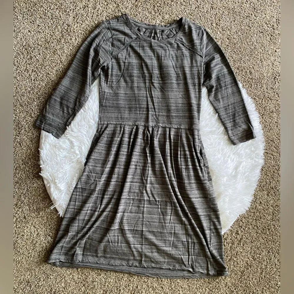 Toad&Co Dress Organic Cotton Lyocell‎ Blend Stretchy Pockets Womens Medium